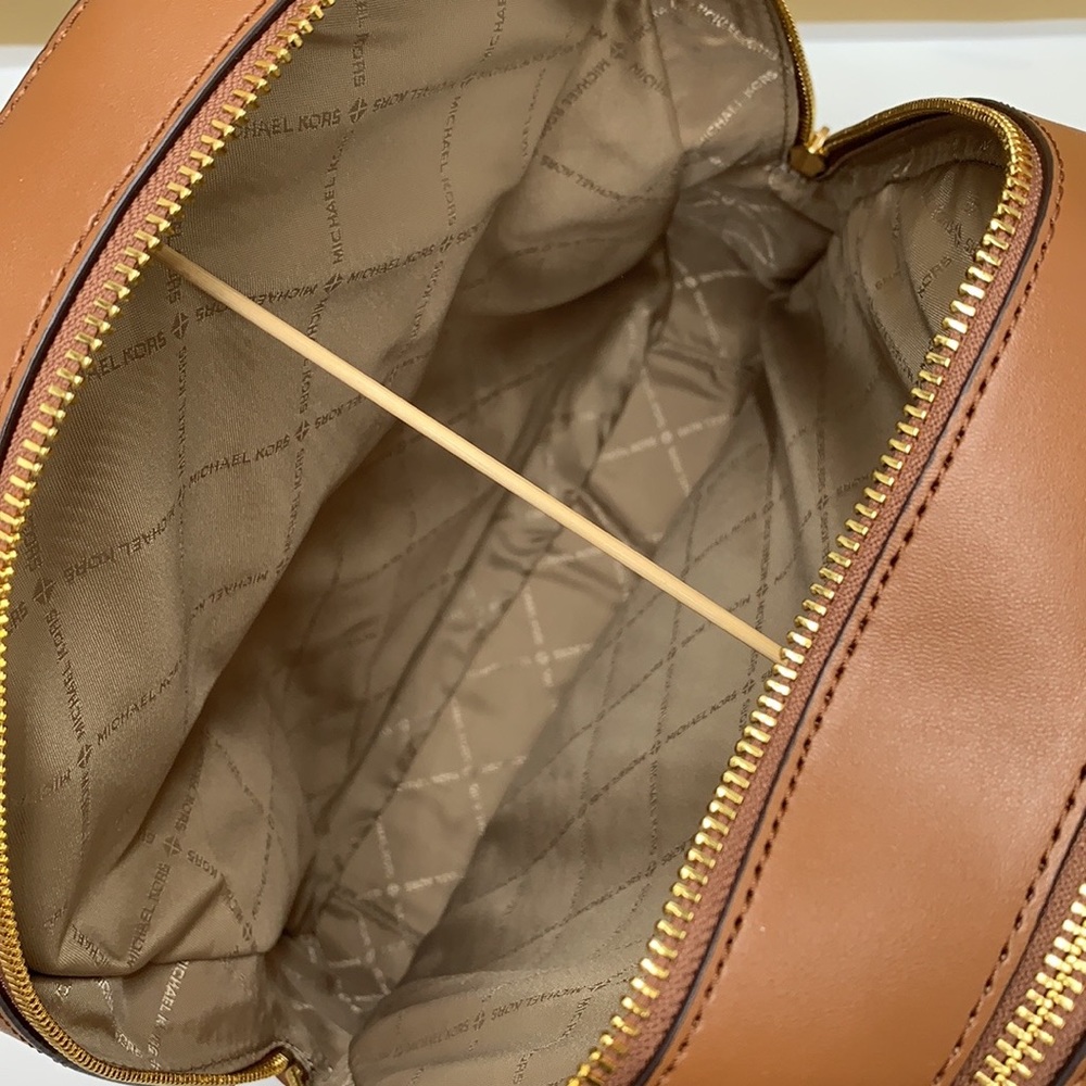 MICHAEL KORS JET SET GIRLS JAYCEE LARGE ZIP PACKED BACKPACK BROWN MULTI … - Picture 12 of 16